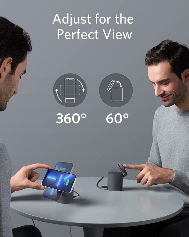 شارژر ولیرلس 2 در 1 انکر Anker 623 Magnetic Wireless Charger (MagGo) B2568 — تصویر ۷
