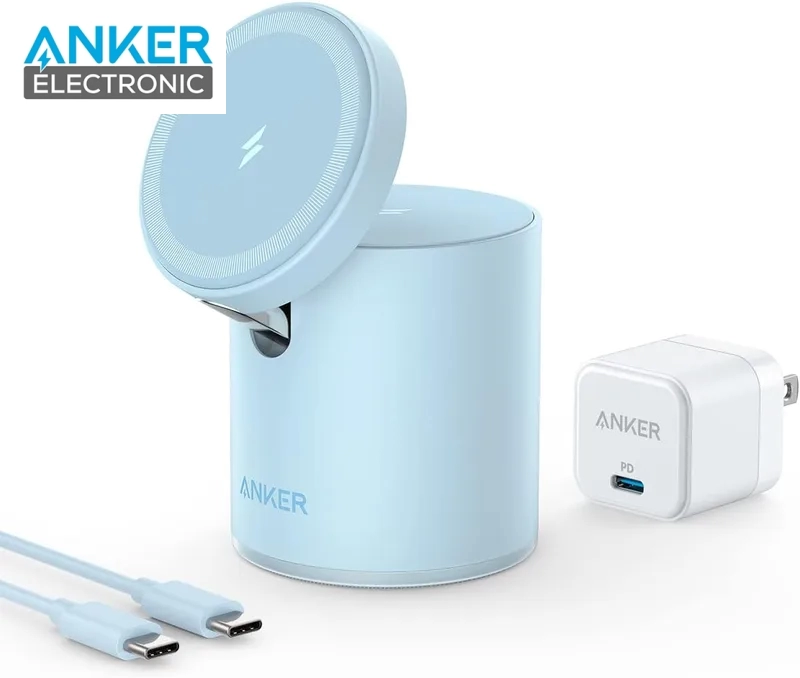 شارژر ولیرلس 2 در 1 انکر Anker 623 Magnetic Wireless Charger (MagGo) B2568 — تصویر ۸