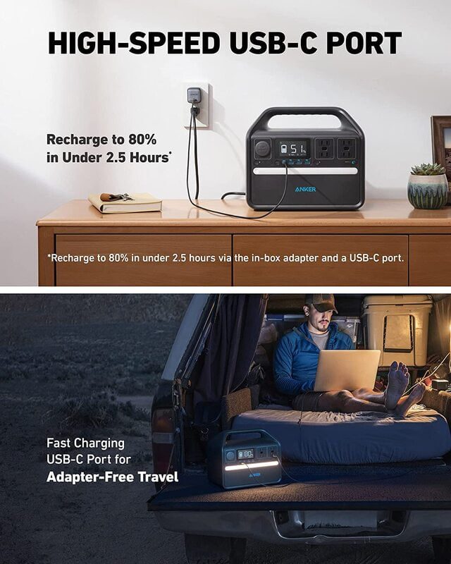 پاورژنراتور 500 وات انکر Anker 535 PowerHouse 500W A1751 — تصویر ۳