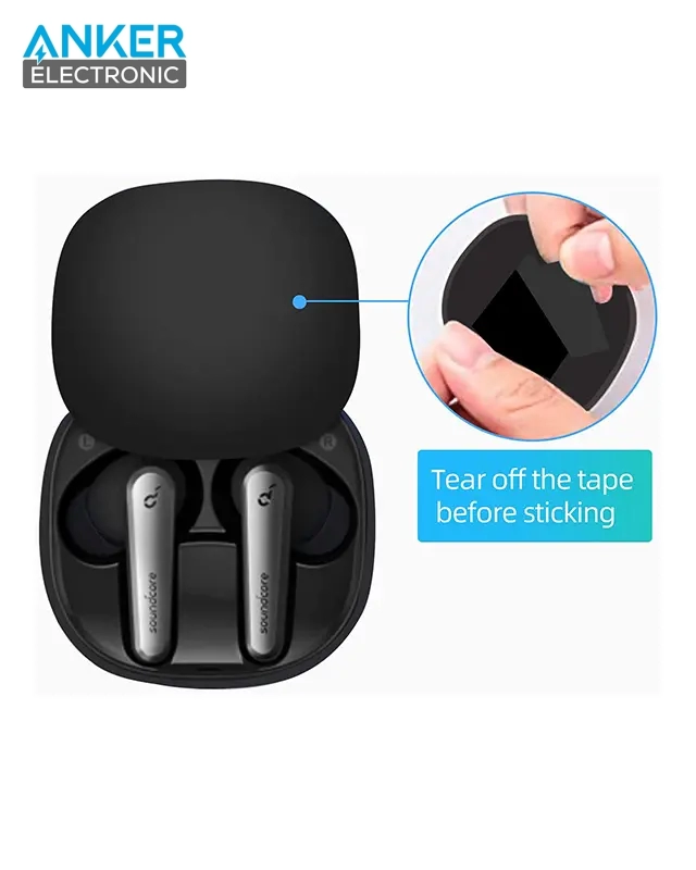 کیس محافظ سیلیکونی هدفون انکر مخصوص Anker Soundcore Liberty air 2 pro Silicon Case + آویز فلزی — تصویر ۷