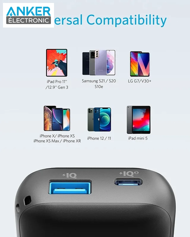 پاوربانک 10000 میلی آمپر انکر Anker PowerCore Metro 10000 mAh A1246 بدنه پارچه ای — تصویر ۵