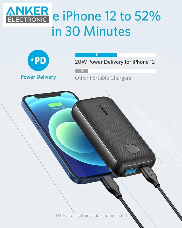 پاوربانک 10000 میلی آمپر انکر Anker PowerCore Metro 10000 mAh A1246 بدنه پارچه ای — تصویر ۶