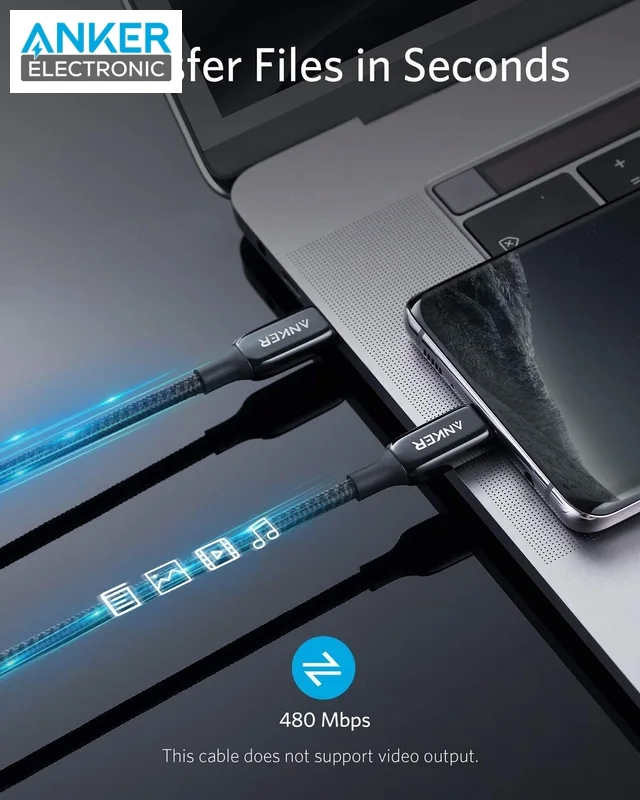 کابل USB-C به USB-C انکر Anker PowerLine + III A8862 — تصویر ۸