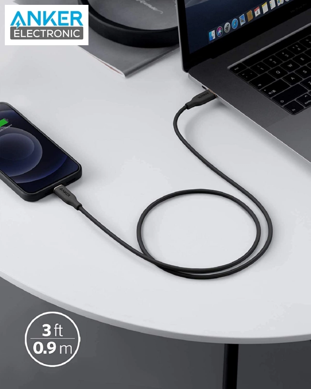 کابل USB C به لایتنینگ انکر Anker PowerLine III Flow USB-C to Ligtning 90cm A8662 — تصویر ۷