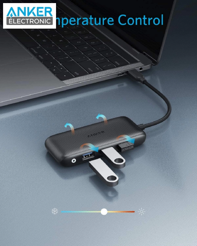 هاب دیتا USB-C انکر Anker Powerhub Classic 4-IN-1 USB-C HUB A8323 — تصویر ۳