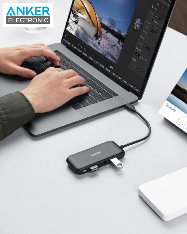 هاب دیتا USB-C انکر Anker Powerhub Classic 4-IN-1 USB-C HUB A8323 — تصویر ۷