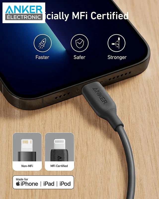 کابل 1.8 متری انکر Anker Powerline III Lightning Cable 1.8m A8813 — تصویر ۳