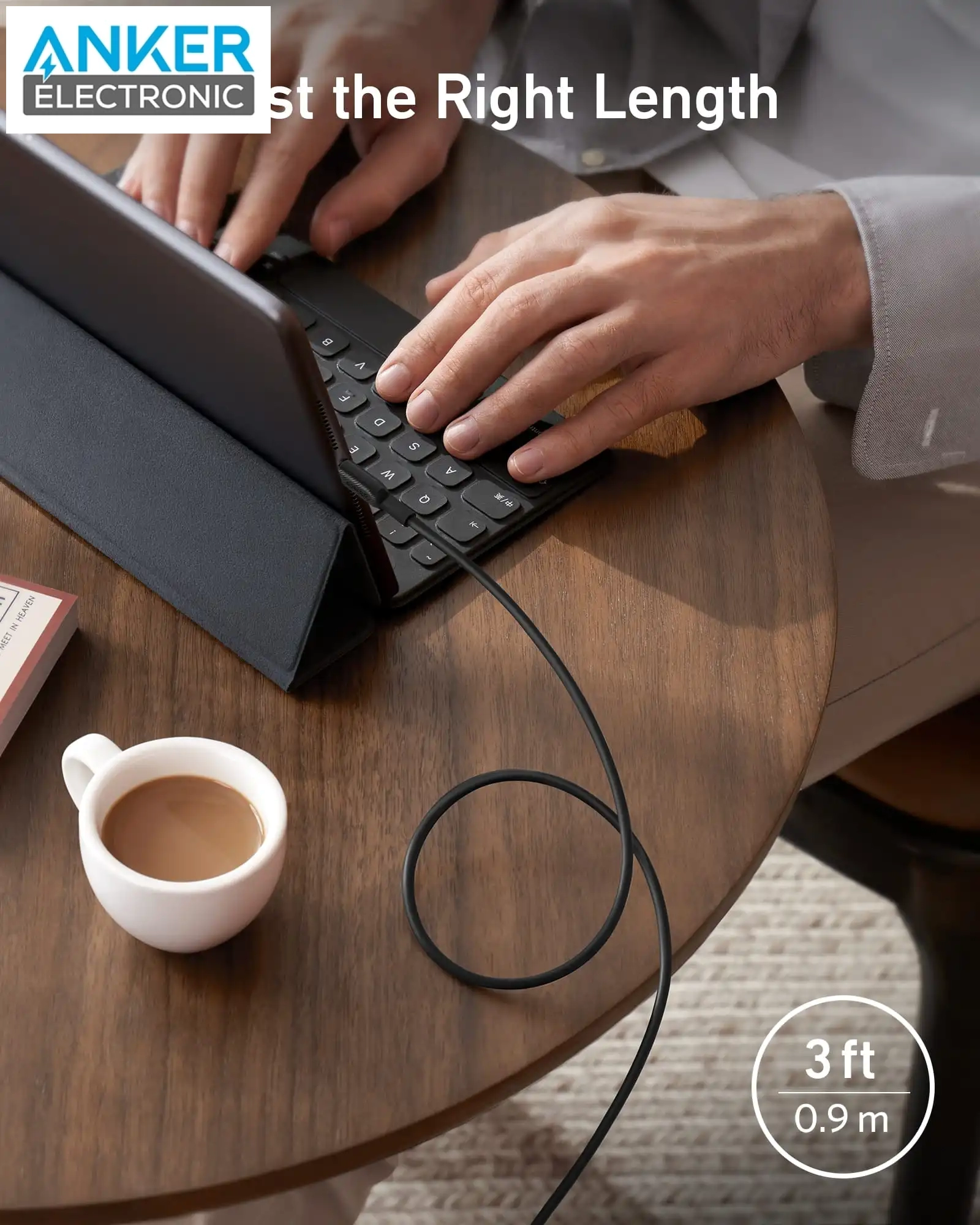 کابل 30 سانتی USB C به لایتنینگ انکر Anker USB-C to Lightning Cable A8831 — تصویر ۵