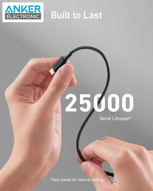 کابل 30 سانتی USB C به لایتنینگ انکر Anker USB-C to Lightning Cable A8831 — تصویر ۷