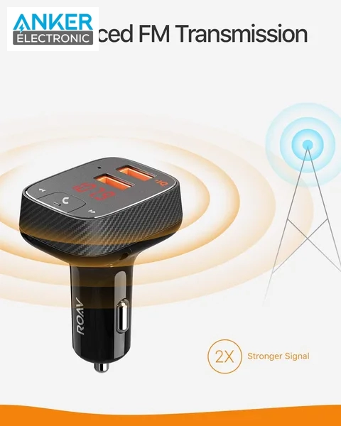 اف ام پلیر و شارژر فندکی انکر Anker Roav SmartCharge F2 R5111 — تصویر ۴