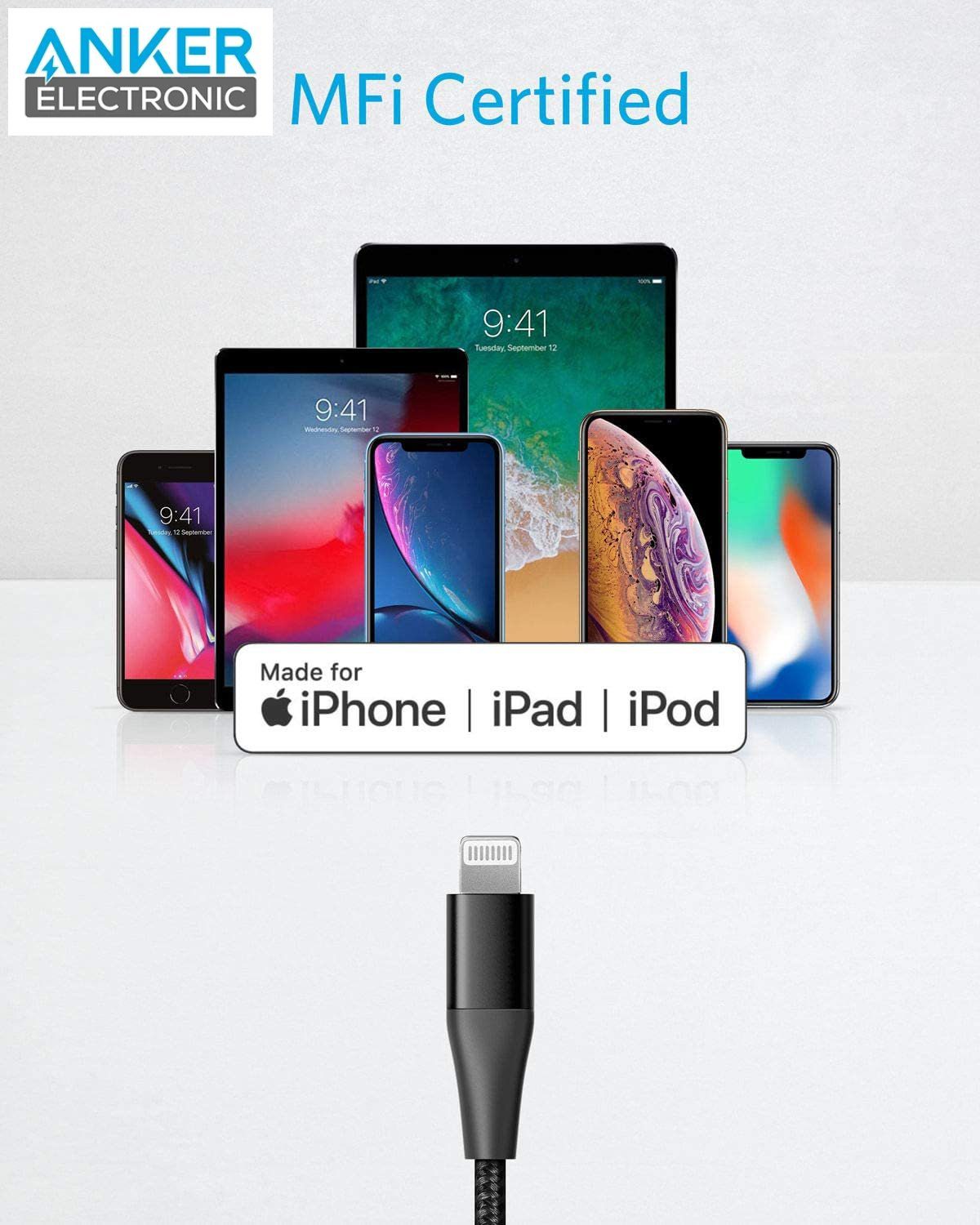کابل انکر Anker Powerline+ II USB-C to Lightning A8652 — تصویر ۶