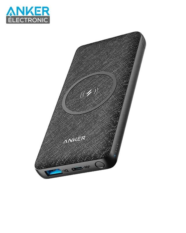 پاوربانک وایرلس 10000 میلی آمپر انکر Anker PowerCore III Sense 10K Wireless A1617 بدنه پارچه ای