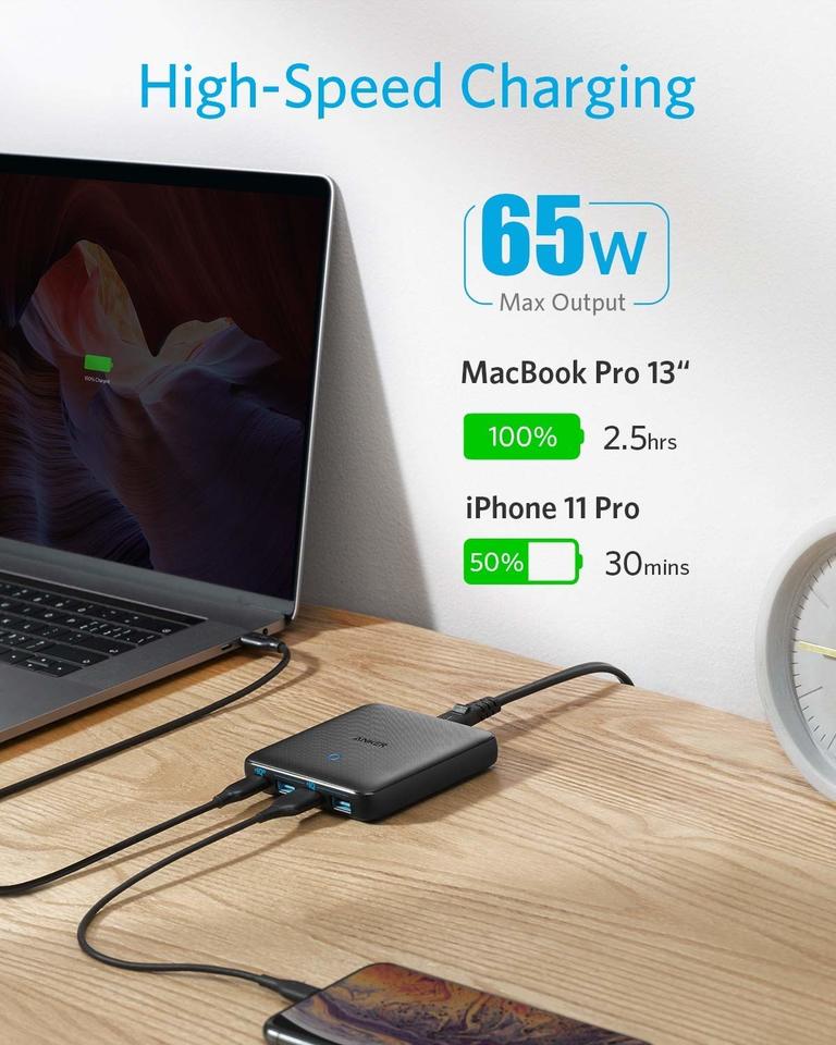 هاب شارژر 4 پورت انکر مدل Anker Powerport Atom III A2045 بدنه پارچه ای — تصویر ۶