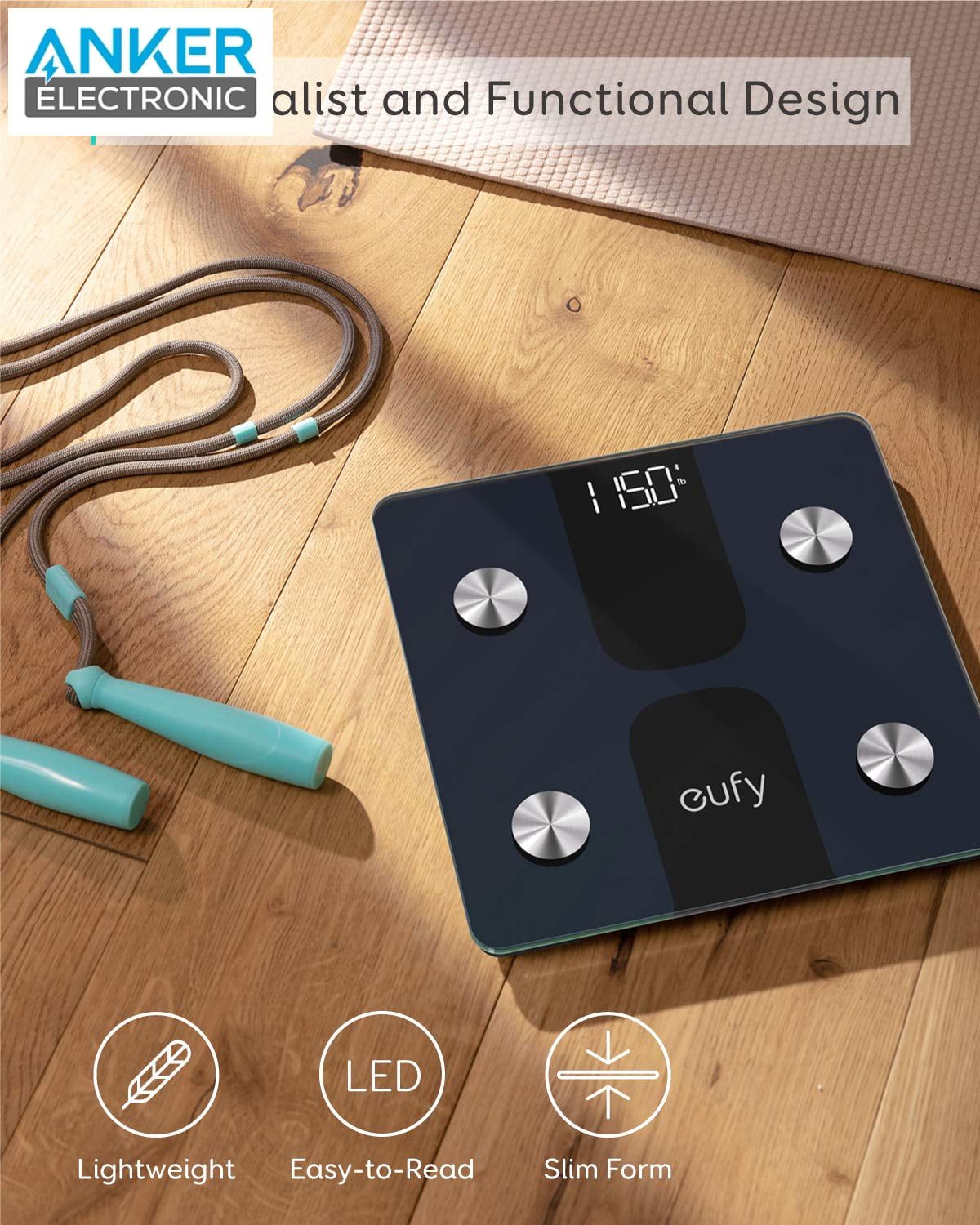 ترازو هوشمند انکر Anker Eufy Smart Scale C1 T9146 — تصویر ۴