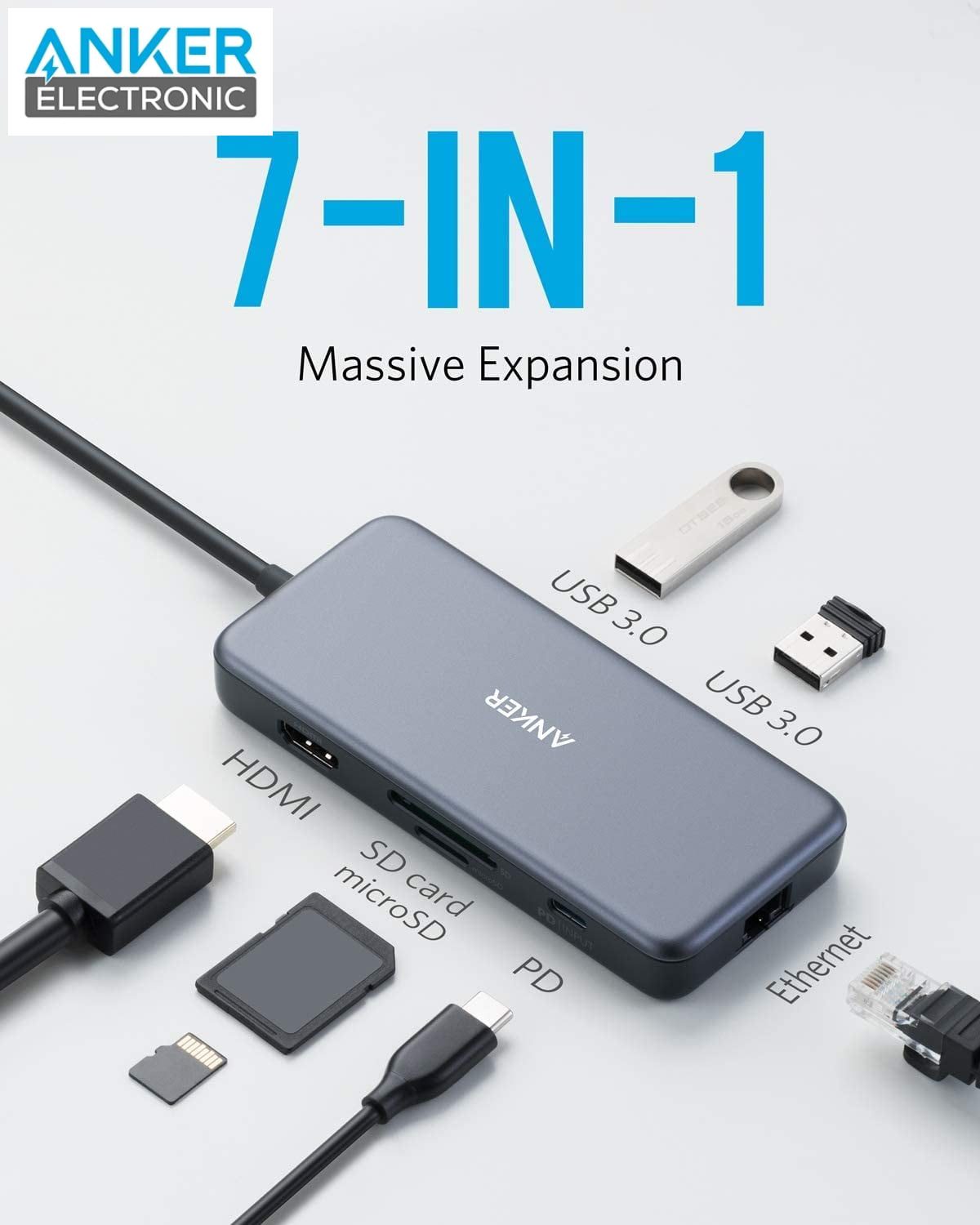 هاب دیتا 7 در 1 انکر Anker PowerExpand Plus A8352 — تصویر ۳