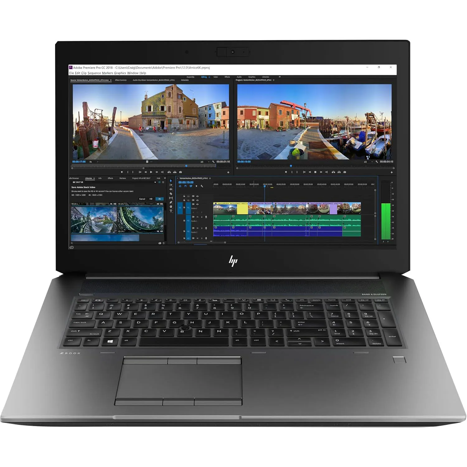 لپ تاپ استوک HP مدل Zbook 17G5 با پردازنده i7 نسل 8