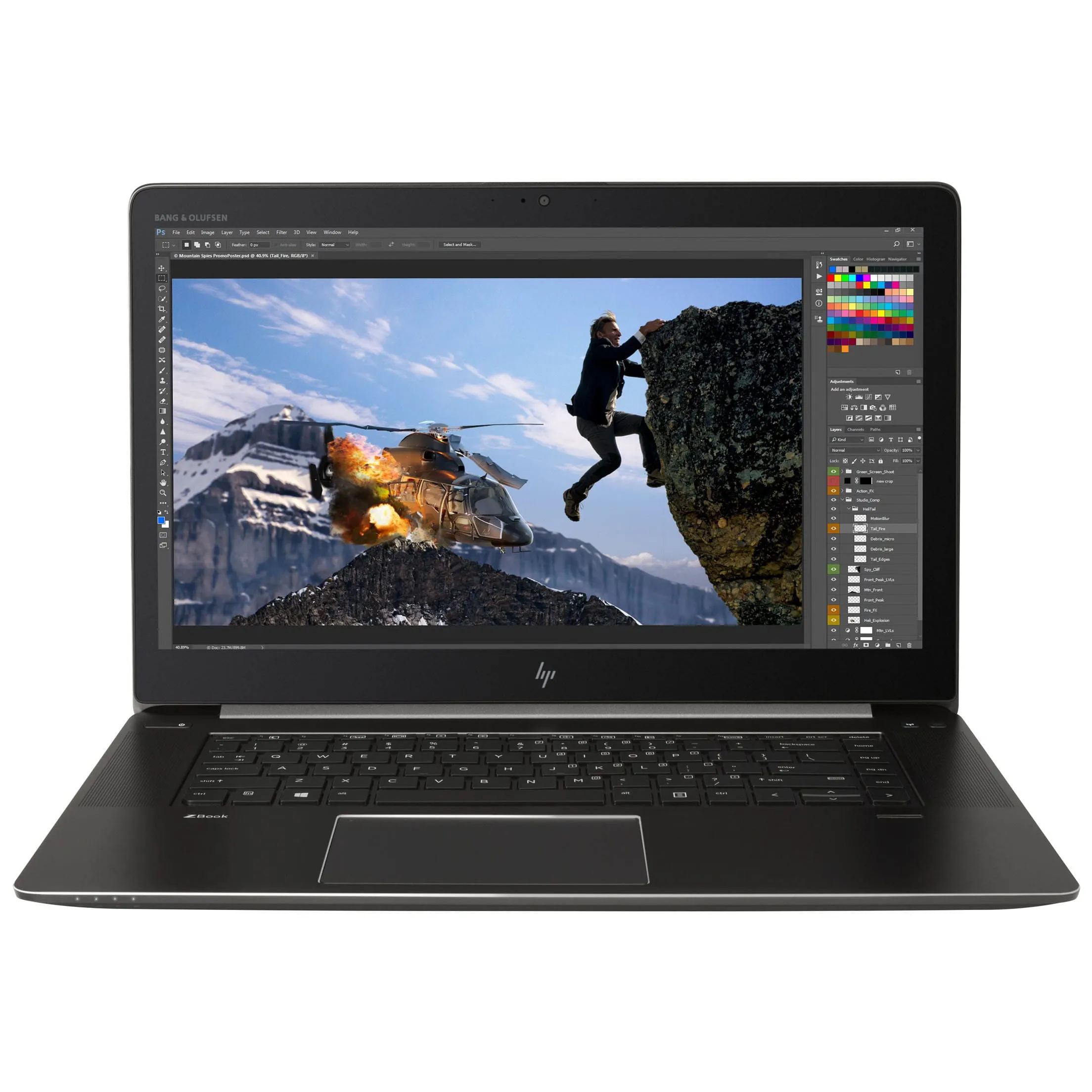 لپ تاپ استوک HP مدل Zbook Studio 15G4 با پردازنده i7 نسل 7