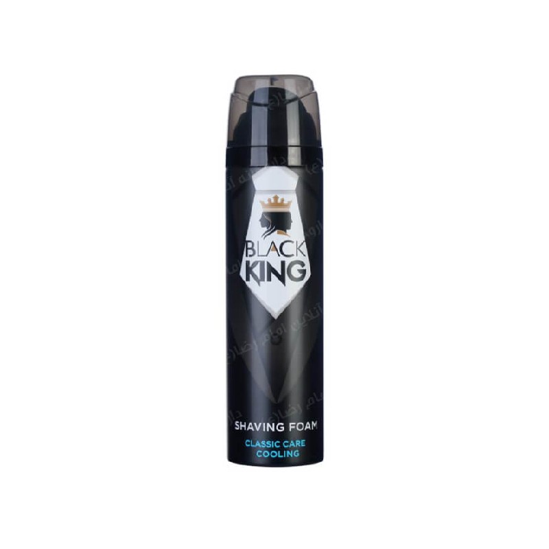 فوم اصلاح مردانه خنک کننده پوست نرمال بلک کینگ 200ml