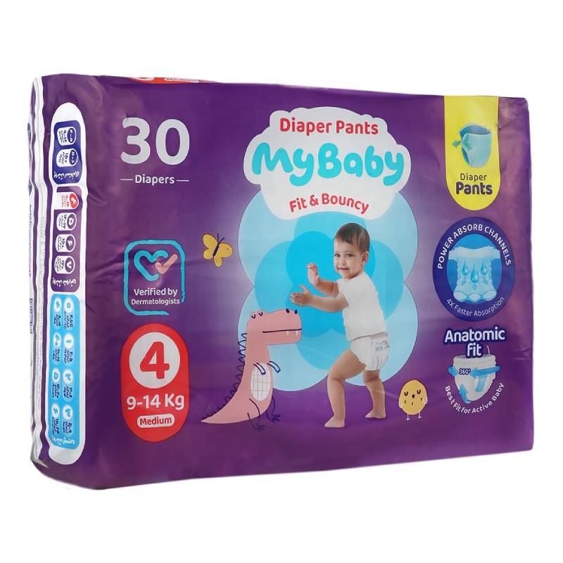 پوشک شورتی مای بیبی سایز 4 بسته 30 عددی