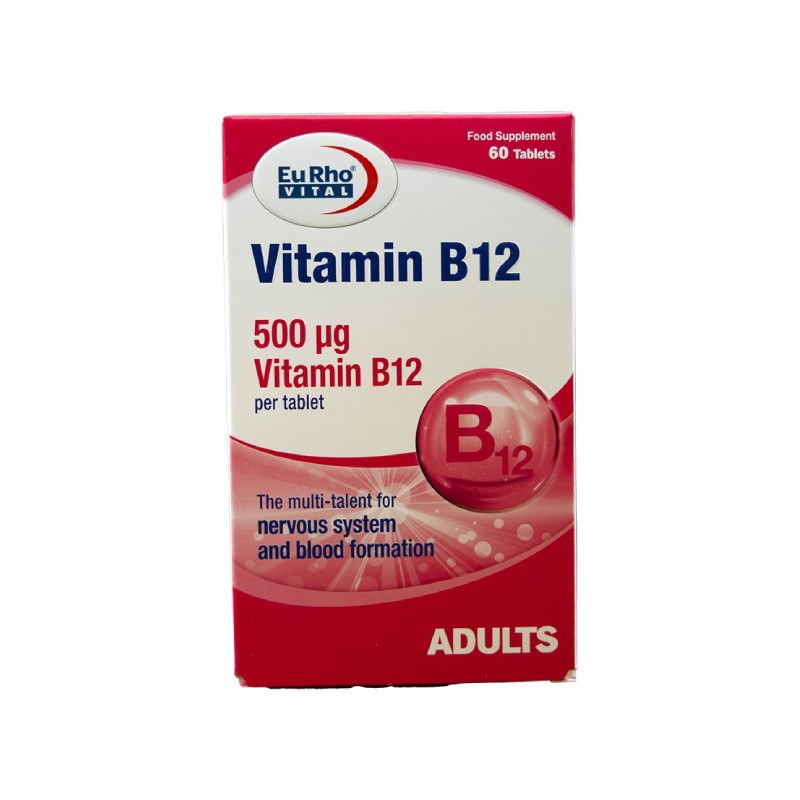 قرص ویتامین B12 یوروویتال بسته 60 عددی