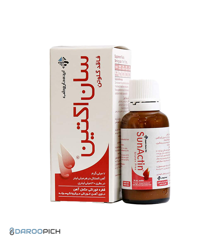 قطره آهن سان اکتین ایده داروطب فاقد گلوتن 30 میلی لیتر