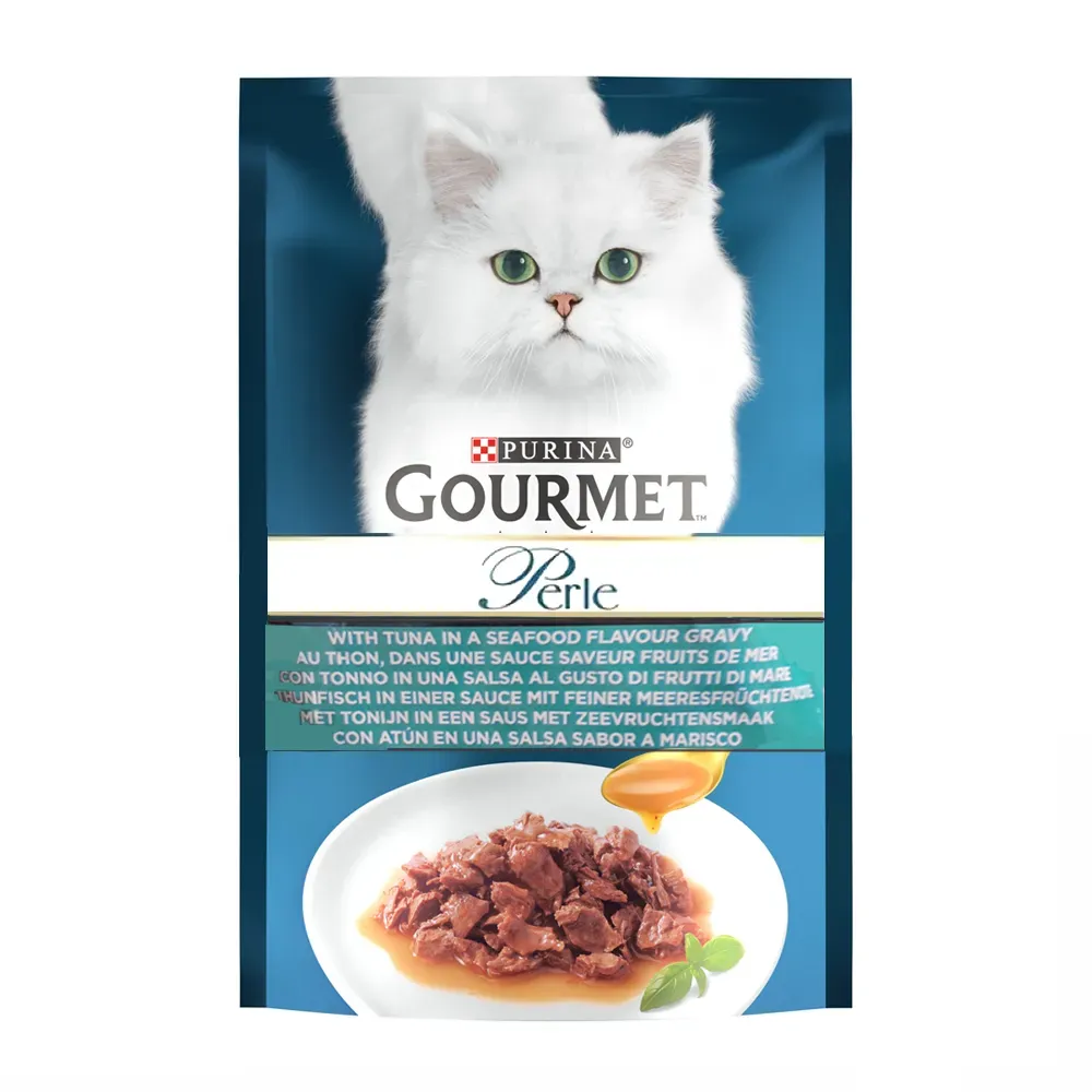 پوچ گربه با طعم ماهی تن در سس دریایی گورمت – Tuna Seafood