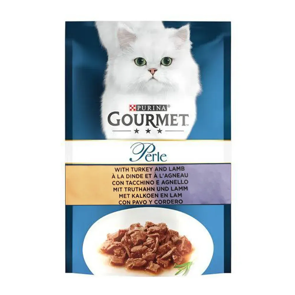 پوچ گربه با طعم بوقلمون و بره گورمت – Turkey &amp; Lamb