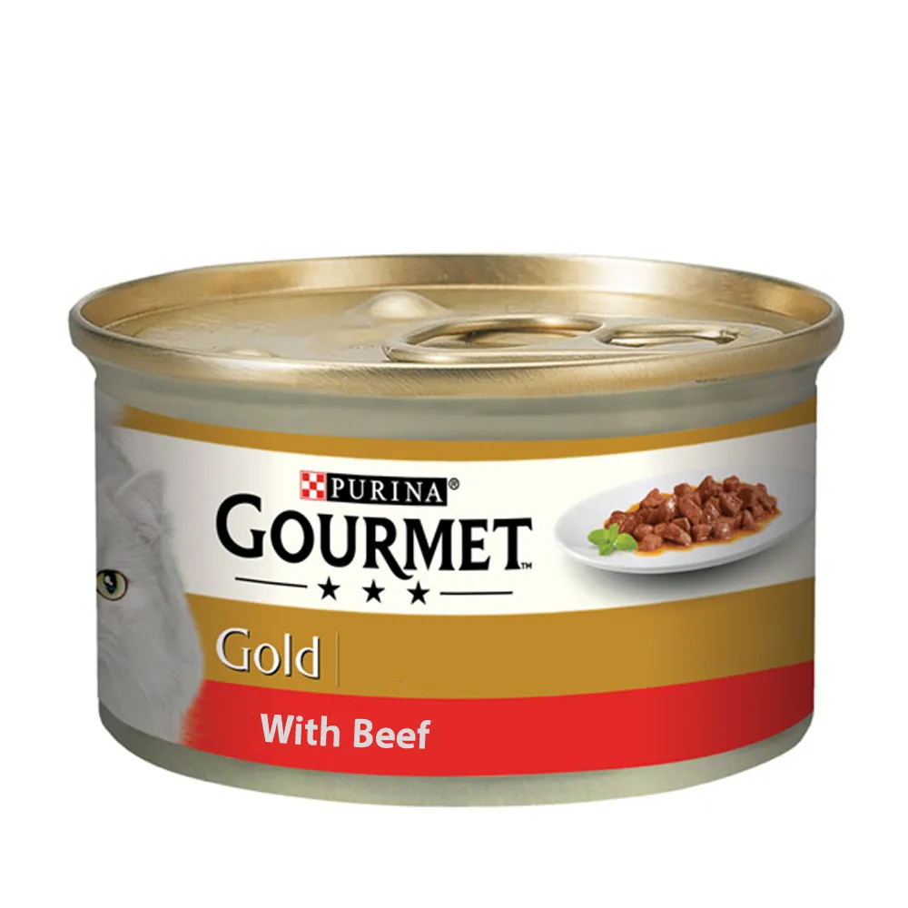کنسرو گربه خورشتی با طعم گوشت گاو گورمت – Beef