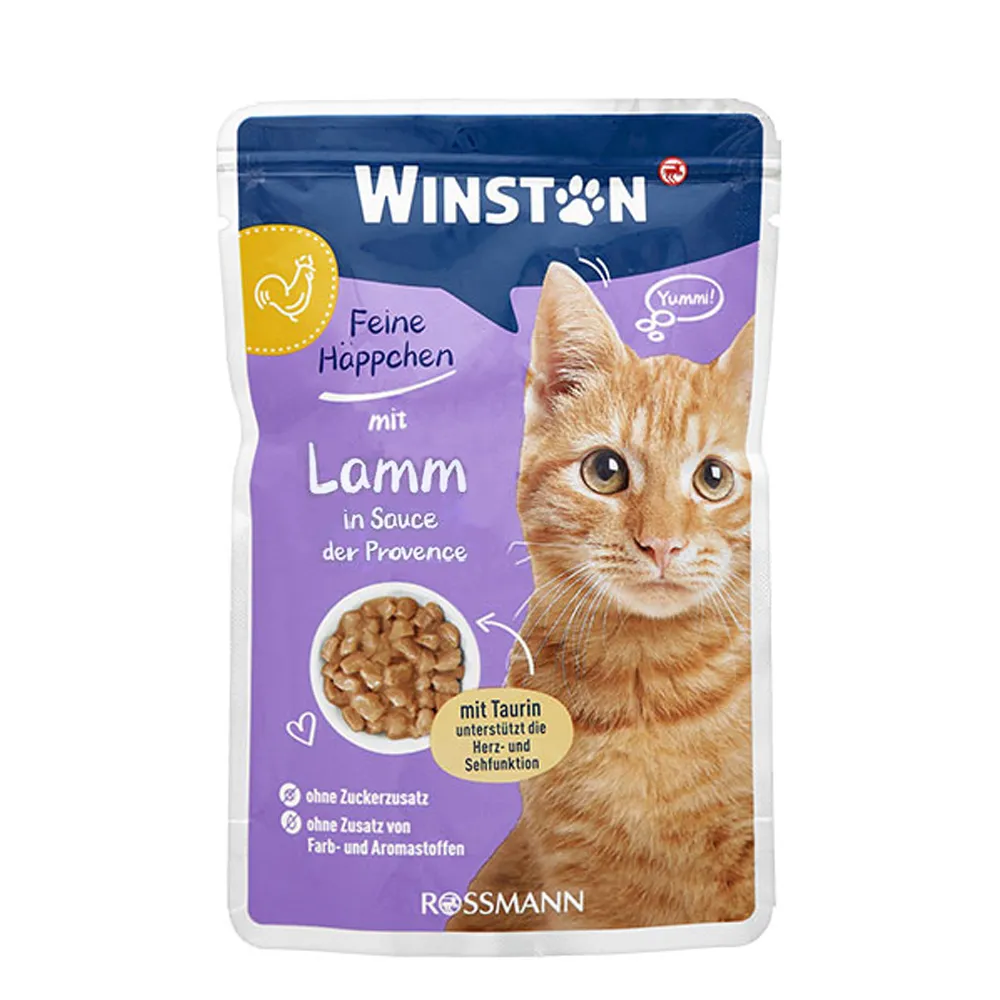 پوچ گربه با طعم بره در سس پروانس وینستون – Lamm in Sauce