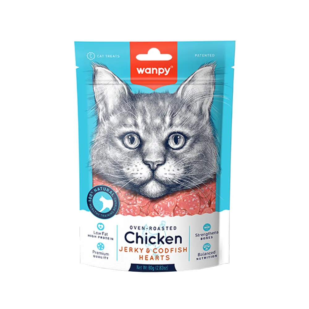 تشویقی گربه قلبی با مرغ و ماهی کاد ونپی – Chicken &amp; Codfish Heart