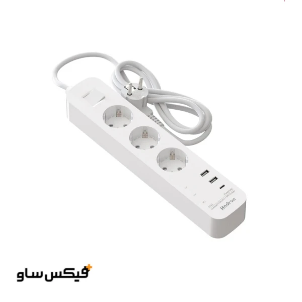چندراهی برق و شارژر 30 وات هادرون مدل P343 — تصویر ۳