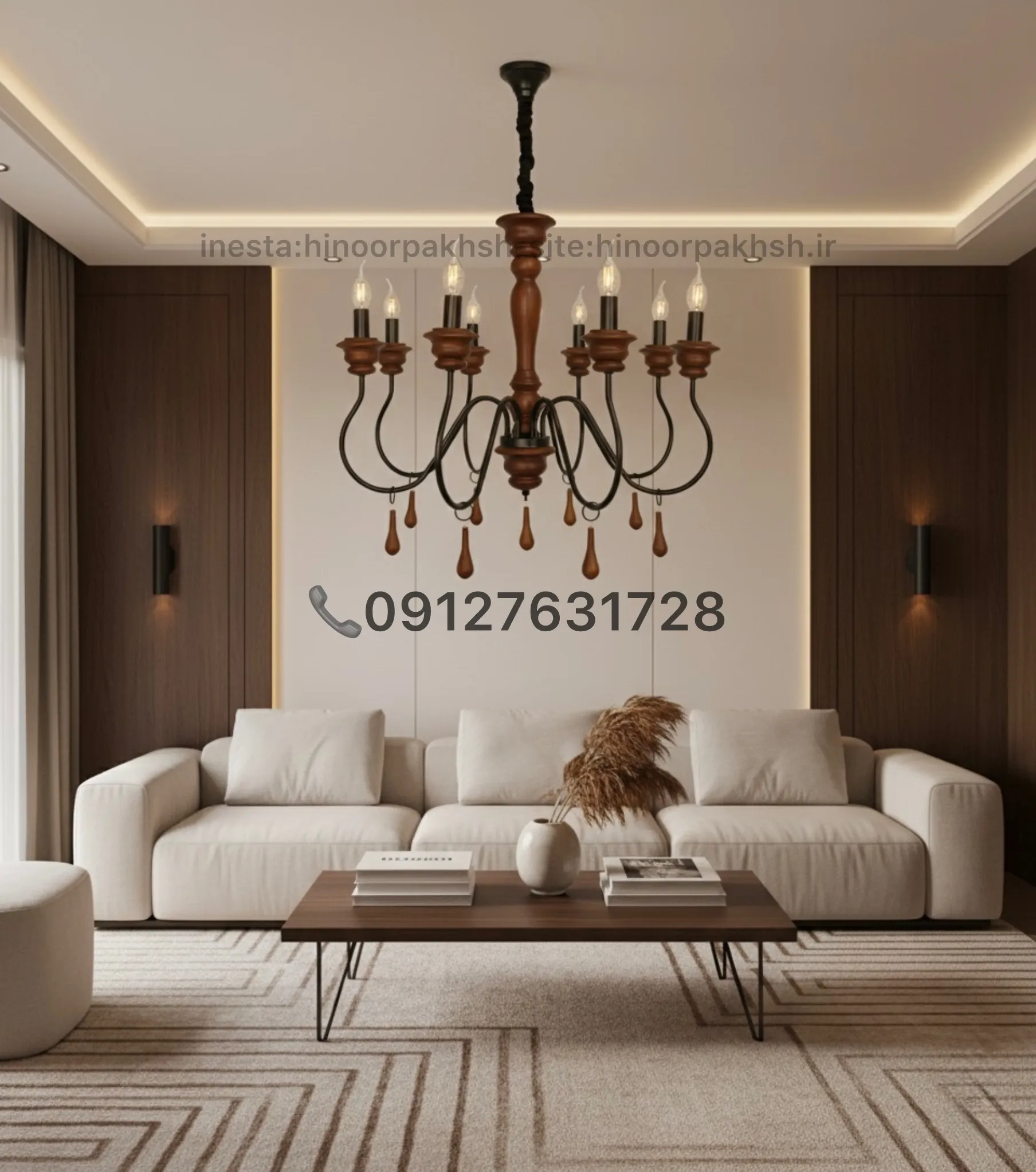لوستر چوبي روستيك طرح مرغابي در انواع رنگبندي