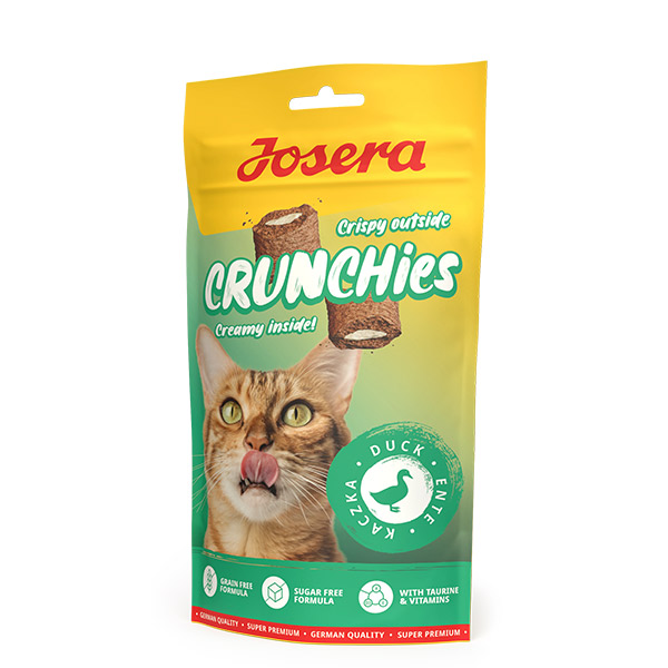 تشویقی گربه کرانچی مغزدار با طعم اردک جوسرا Crunchies Duck