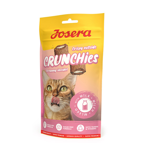 تشویقی گربه کرانچی مغزدار با طعم شیر جوسرا Crunchies with Milk