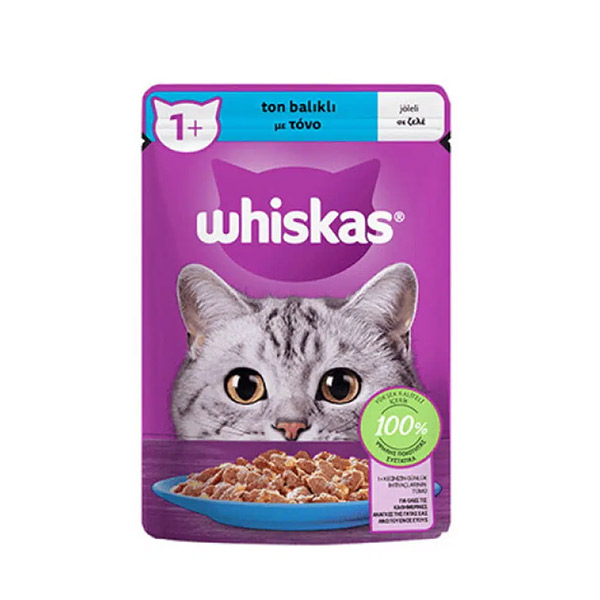 پوچ گربه با طعم ماهی تن ژله ای ویسکاس 85 گرم – Whiskas Tuna