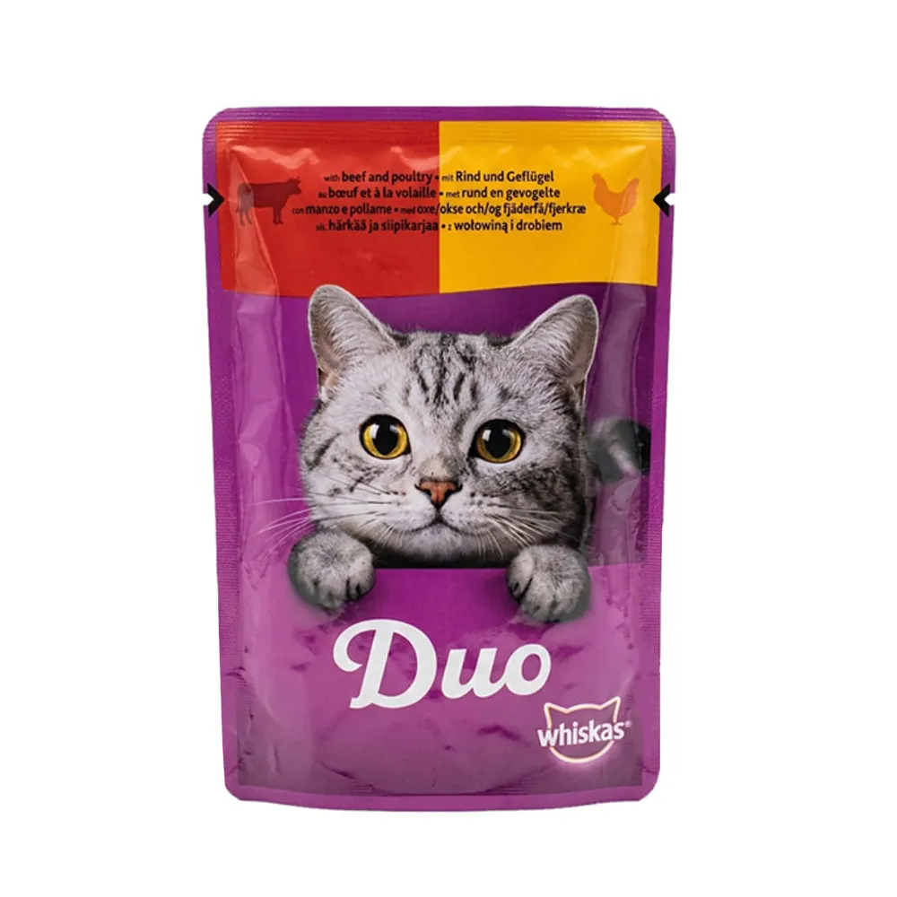 پوچ گربه با طعم گوشت گاو و طیور ژله ای ویسکاس ۸۵ گرم – Whiskas Beef