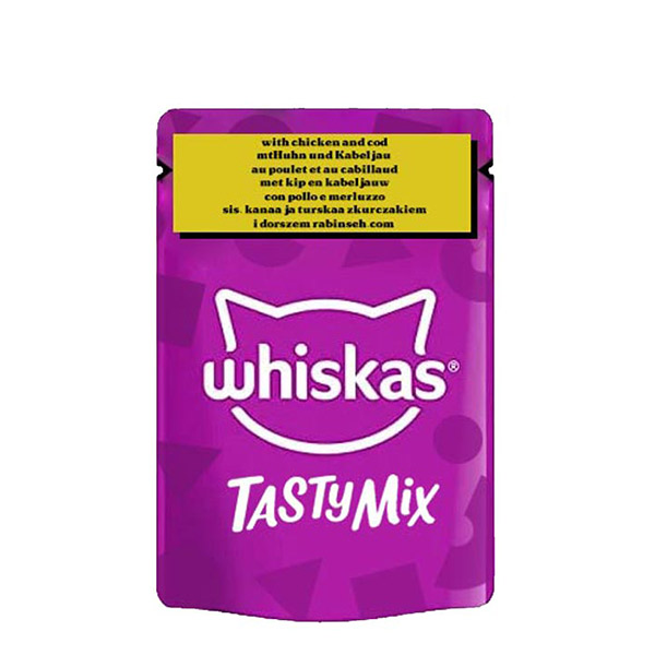 پوچ گربه با طعم مرغ و ماهی کاد گروی ویسکاس 85 گرم – Whiskas Cod