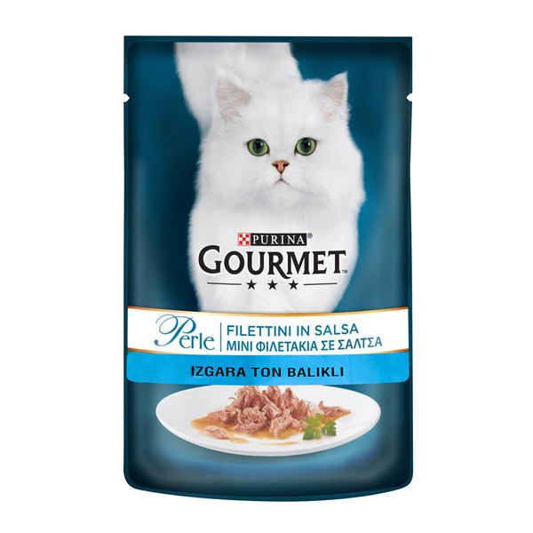 پوچ گربه با طعم ماهی تن گریل شده گورمت – Gourmet Perle Grilled Tuna