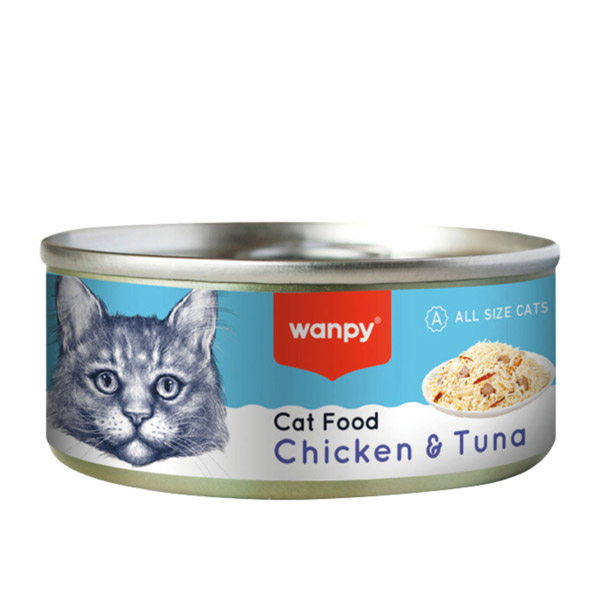 کنسرو گربه با طعم مرغ و ماهی ونپی – Wanpy Chicken Tuna