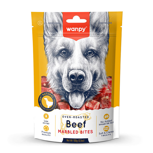 تشویقی سگ ماربل با طعم گوشت ونپی – Wanpy Beef Marbled