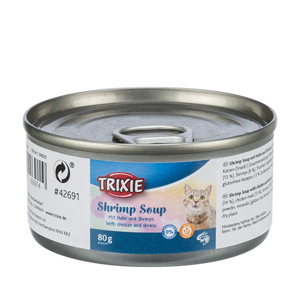 کنسرو گربه با طعم میگو و مرغ تریکسی – Trixie Shrimp Soup