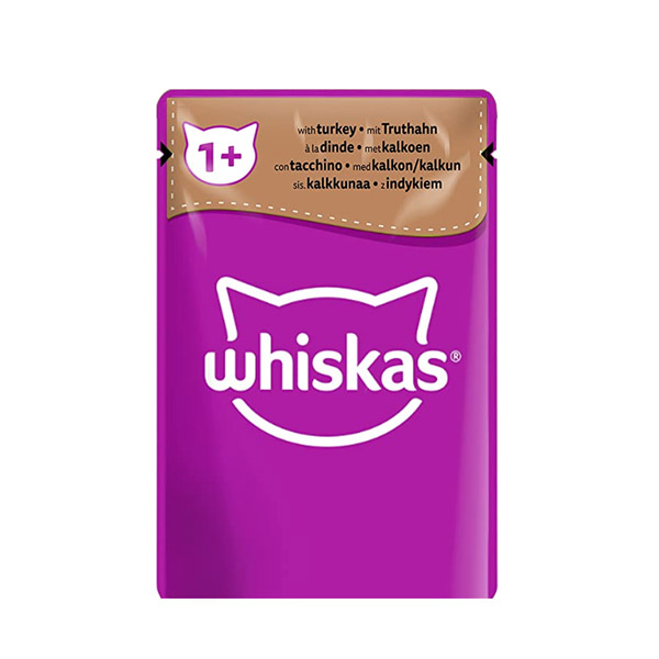 پوچ گربه با طعم بوقلمون ژله ای ویسکاس – Whiskas Turkey