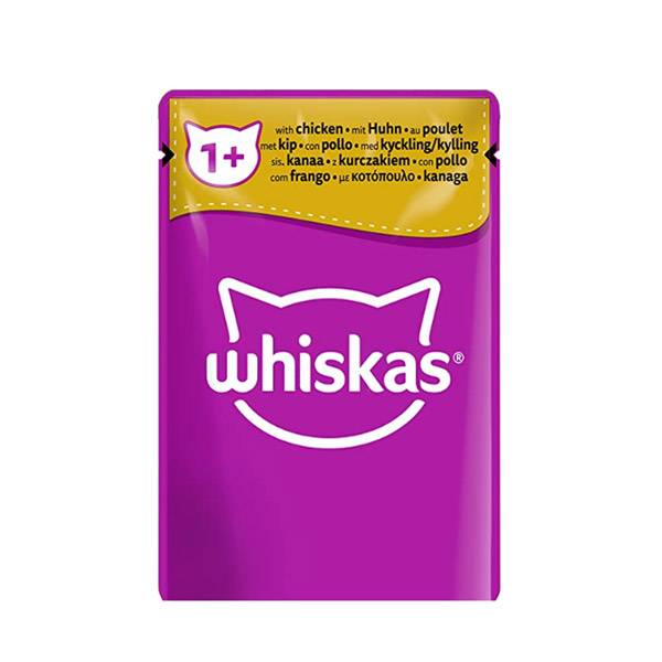 پوچ گربه با طعم مرغ ژله ای ویسکاس – Whiskas Chicken