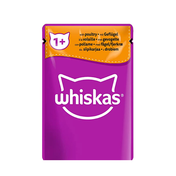 پوچ گربه با طعم طیور ژله ای ویسکاس – Whiskas Poultry