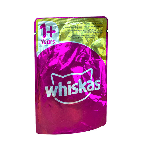 پوچ گربه با گوشت بره و هویج ویسکاس 100 گرم – Whiskas Lamb Carrot