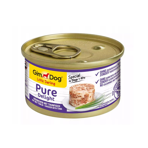 کنسرو سگ نژاد کوچک با مرغ و تن جیم داگ – GimDog Chicken Tuna