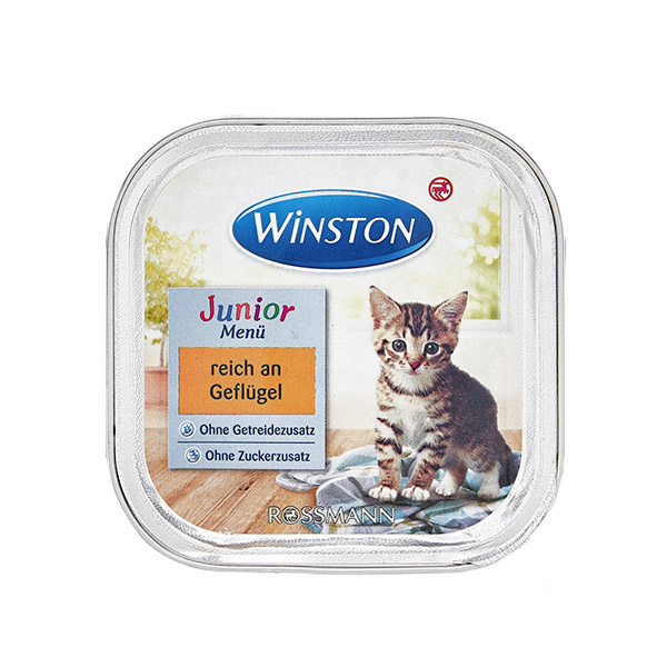 ووم بچه گربه با طعم مرغ وینستون – Winston Junior Menu — تصویر ۲