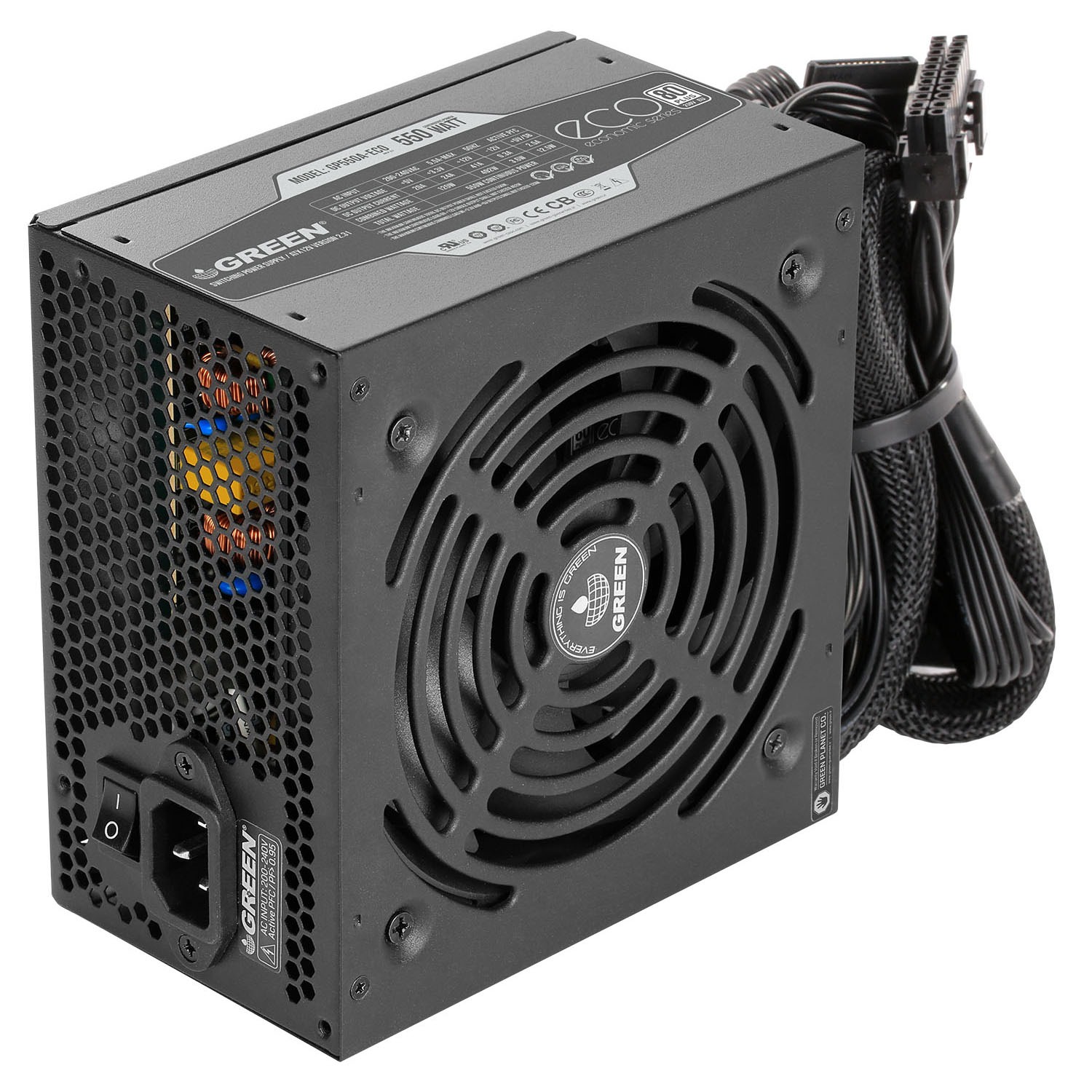 منبع تغذیه کامپیوتر گرین مدل GREEN GP550A-ECO Rev3.1 — تصویر ۶