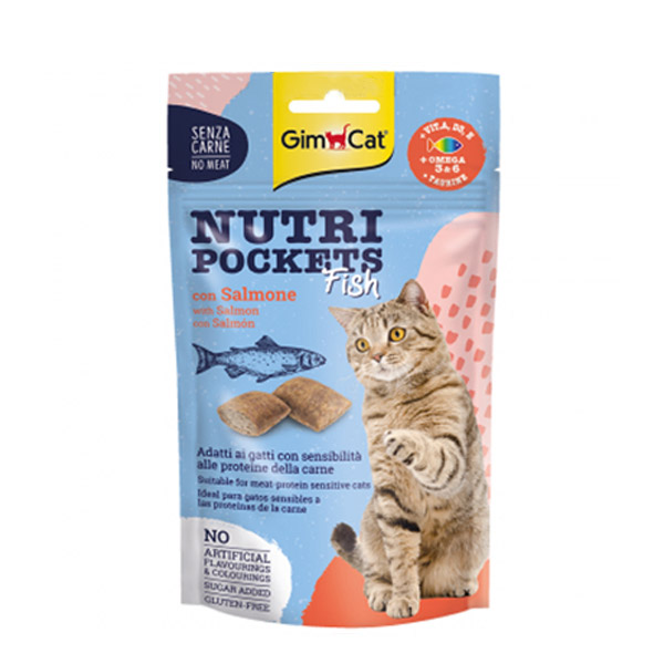 تشویقی نوتری مغزدار گربه با سالمون جیم کت Nutri Salmon