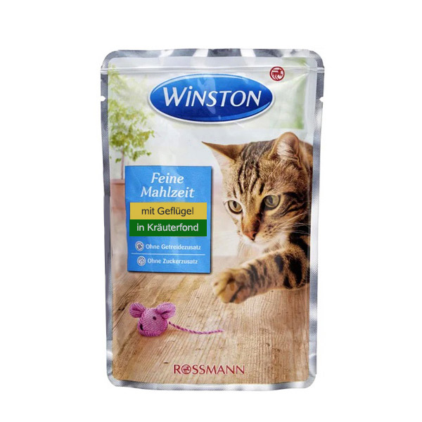 پوچ گربه با طعم طیور و سبزیجات وینستون – Winston
